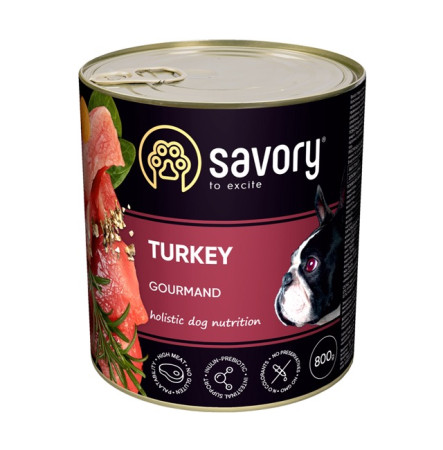 Savory Dog Adult Turkey 800 г